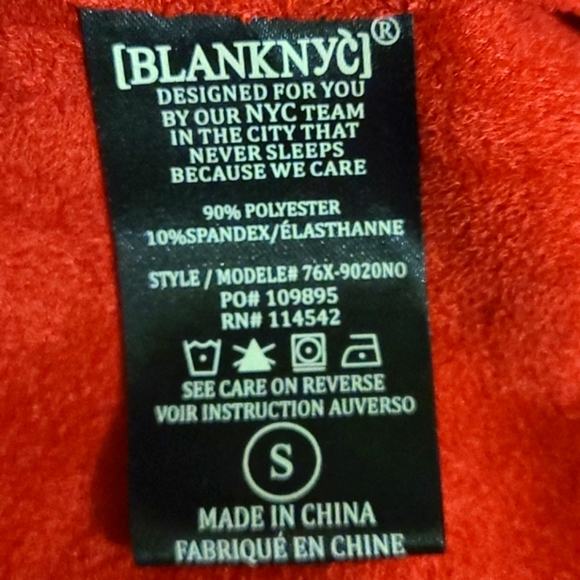 BLANK NYC faux suede long sleeve red jacket - Picture 6 of 7